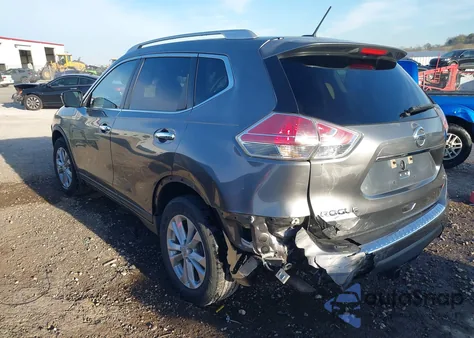 2015 Nissan Rogue Sv из США, поврежденный, VIN KNMAT2MT7FP558648